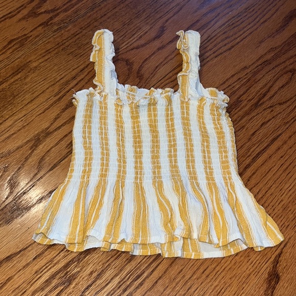 Zunie Girl’s Yellow Striped Flowy Pants Set Size 8 - Picture 3 of 8